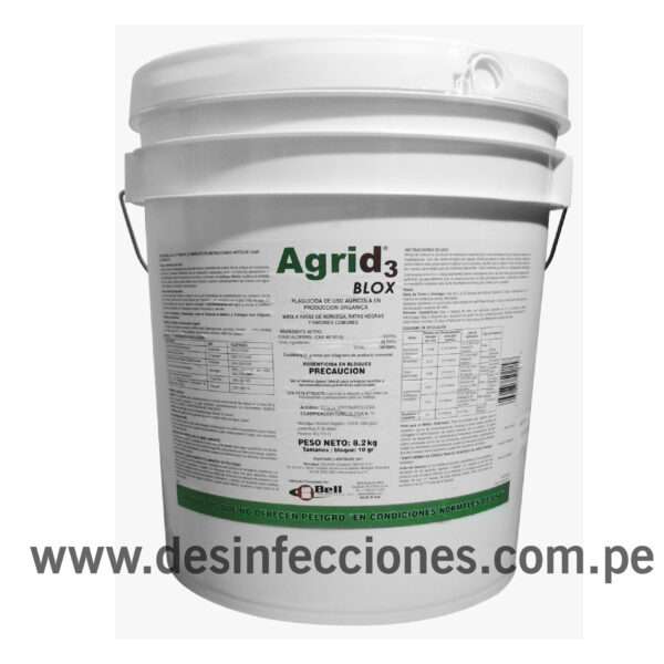 AGRID3 BLOX-COLECALCIFEROL D3-BALDE POR 8.2 KG-RODENTICIDA ORGANICO